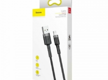 Кабель Baseus cafule (USB - Lightning) (2.4A) (0.5m) (Серый/Черный)