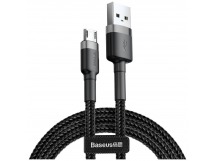 Кабель Baseus cafule USB For Micro (2.4A) (0.5m) (Серый/Черный)