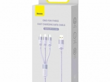 Кабель Baseus Flash Series Ⅱ (3в1)(Быстрая зарядка)(USB A-Micro/Lightning/USB-C)(100W) 1.2m(Фиолет)