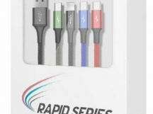 Кабель Baseus Fast (4 в 1) (Lightning+USB-C+Micro) (3.5A) (1.2m) (Черный)
