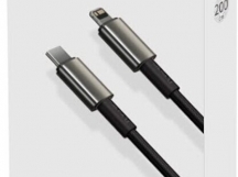 Кабель Baseus Tungsten Gold (Быстрая зарядка) (USB-C / Lightning) (PD 20W) (2m) (Черный)