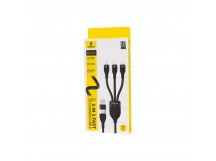 Кабель Baseus Flash Series Ⅱ (3в2) (USB A + USB-C to Micro / Lightning / USB-C) (100W) 1.2m(Черный)