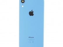 Задняя крышка (стекло) (CE) в комплекте со стеклом камеры iPhone XR Оригинал (Blue)