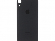 Задняя крышка (стекло) Узкий вырез iPhone XR (Black)