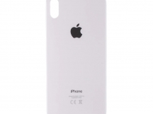Задняя крышка (стекло) Узкий вырез iPhone XS Max Оригинал (Silver)