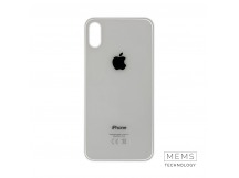 Задняя крышка (стекло) Широкий вырез iPhone X (Silver)
