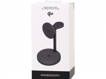 БЗУ Magssory Base 3 в 1 для Apple (с магнитами) (поддержка Qi2) (Миднайт) WCH012