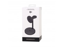БЗУ Magssory Base 3 в 1 для Apple (с магнитами) (поддержка Qi2) (Миднайт) WCH012