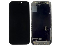 Дисплей для iPhone 12 mini + тачскрин + рамка (черный), оригинал(заменено стекло)