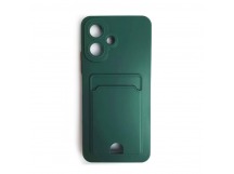 Чехол силиконовый Tecno Spark Go 2/Spark 40C/Smart 10 матовый цветной с визитницей зеленый