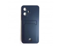 Чехол силиконовый Tecno Spark Go 2/Spark 40C/Smart 10 матовый цветной с визитницей синий