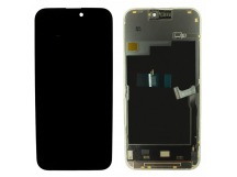 Дисплей для iPhone 15 Pro Max + тачскрин + рамка (черный), SOFTOLED DD (шлейф IC) 120Hz