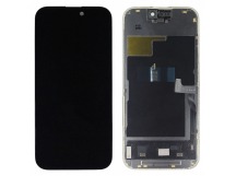 Дисплей для iPhone 15 Pro + тачскрин + рамка (черный), SOFT OLED DD(шлейф IC) 120Hz