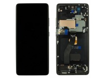 Дисплей для Samsung SM-G998 Galaxy S21 Ultra + тачскрин + рамка(черный), OLED LCD