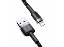 Кабель Baseus cafule (USB - Lightning) (2.4A) (1m) (Серый/Черный)