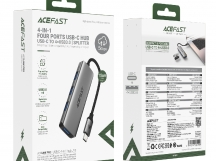 Адаптер-Хаб ACEFAST J15 (Type-C - 4USB) серый металлик