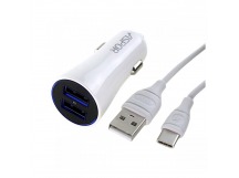ASPOR Автомобильное зарядное устройство 2USB + Type-C 2400mA(A902C) ASPOR