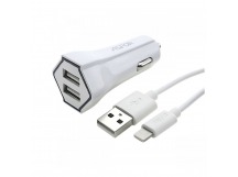 ASPOR Автомобильное зарядное устройство 2USB + USB - Lightning2400mA (A901) ASPOR