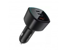 Автомобильное зарядное устройство USB/Type-C Acefast B18 (200W, QC3.0, PD, 2Type-C, 1USB) Черный