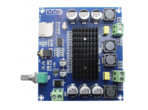 Модули аудио NONAME TDA7498+AC20BP0A224-25F4 Модуль XH-A105УНЧ D-класса 2x100Вт 6 Ом Uпит=14-30В, MP3 с приемником Bluetooth5.0, microSD, AUX и регулировкой громкости