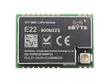 Модули беспроводные, радио EBYTE SX1262 Модуль E22-900M22S цифрового трансивера LoRa с SPI интерфейсом F=850-930МГц U=3,3В22dBm IPEX-J (160мВт)