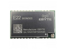 Модули беспроводные, радио EBYTE SX1262 Модуль E22-900M30S цифрового трансивера LoRa с SPI интерфейсом F=850-930МГц U=5В30dBm IPEX-J (1Вт)
