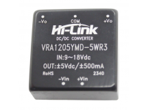 Модули питания Hi-Link VRA1205YMD-5WR3 Модуль DC-DCпреобразователь с гальванической развязкой Uвх=9-18В Uвых=±5ВPвых=5Вт
