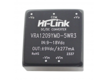 Модули питания Hi-Link VRA1209YMD-5WR3 Модуль DC-DCпреобразователь с гальванической развязкой Uвх=9-18В Uвых=±9ВPвых=5Вт