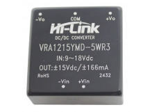 Модули питания Hi-Link VRA1215YMD-5WR3 Модуль DC-DCпреобразователь с гальванической развязкой Uвх=9-18В Uвых=±15ВPвых=5Вт