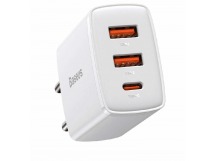 СЗУ Baseus Compact (Быстрая зарядка) (2 USB A+USB C) (30W) (Белый)