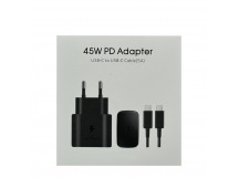 Зарядное устройство + кабель Samsung Travel 45W Black Service Pack 100% OR