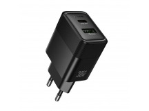 Адаптер Сетевой Hoco CS112A USB/Type-C 30W (black) (244466)