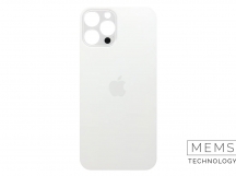 Задняя крышка (стекло) Широкий вырез iPhone 12 Pro Max (Silver)