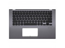 Топ-панель Asus VivoBook R424D серая без подсветки