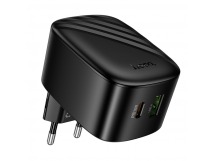 Адаптер Сетевой Hoco CS102A USB/Type-C 30W (black) (243837)