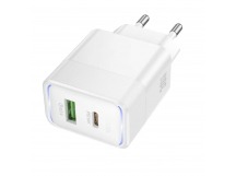 Адаптер Сетевой Hoco CS112A USB/Type-C 30W (white) (244467)