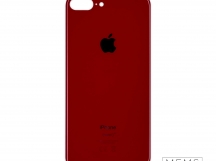 Задняя крышка (стекло) Широкий вырез iPhone 8 Plus (Red)