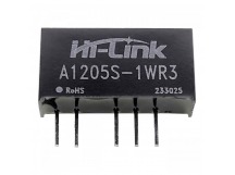 Модули питания Hi-Link A1205S-1WR3 Модуль DC-DC преобразователь сгальванической развязкой Uвх=12В Uвых=±5В Pвых=1Вт