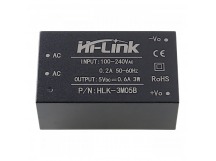 Модули питания Hi-Link HLK-3M05B Модуль питания AC-DCUвх=100-240В Uвых=5В Pвых=3Вт