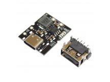 Модули питания NONAME IP5306/FM5324 Модуль питания/зарядкиUвх=5В Iзар=2,1А Uбат=4,2/4,35В Uвых=5В Iвых=2,4А с индикацией игнездами Type-C/USB тип A