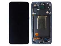 Дисплей для Samsung SM-A556 Galaxy A55 5G (2024) + тачскрин + рамка(темно-синий), ОРИГ100%