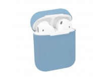 Чехол для APPLE Airpods 2 (силикон, матовый, голубой)
