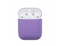 Чехол для APPLE Airpods 2 (силикон, матовый, пурпурный)
