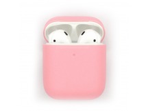 Чехол для APPLE Airpods 2 (силикон, матовый, розовый)