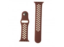 Ремешок для Apple Watch 38mm/40mm/41mm (с перфорацией,бордовый), размер M/L