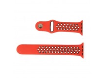 Ремешок для Apple Watch 38mm/40mm/41mm (с перфорацией,красно-черный), размер S/M