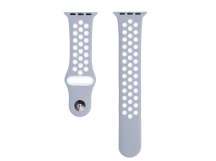 Ремешок для Apple Watch 38mm/40mm/41mm (с перфорацией,серо-белый), размер M/L