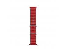 Ремешок для Apple Watch 42mm/44mm/45mm/49mm (силикон, Oceanband. рифленый, бордовый)
