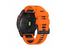Ремешок для Garmin Fenix 7x Pro 26mm (силикон, оранжевый)