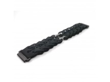 Ремешок для умных часов 22mm (силикон, плетение, черный) HOCO,WH12